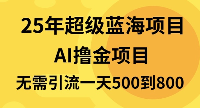 25年超级蓝海项目一天800+，半搬砖项目，不需要引流-好资源网